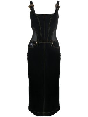 Versace Jeans Couture robe en jean à coutures contrastantes - Noir