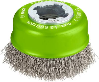Bosch Accessoires X-LOCK Komstaalborstel gegolfde draad, roestvrij 75mm 0.3mm - 1 stuk(s) - 2608620728