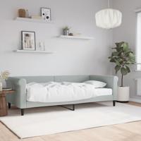 Slaapbank met matras 90x200 cm fluweel lichtgrijs