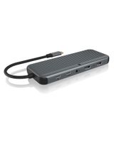ICY BOX IB-DK4060-CPD Bedraad USB 3.2 Gen 1 (3.1 Gen 1) Type-C Zwart, Grijs - thumbnail