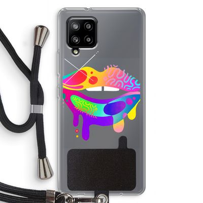 Lip Palette: Samsung Galaxy A42 5G Transparant Hoesje met koord