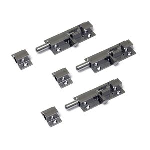 3x stuks profielgrendel / rolschuiven / heksluitingen messing verchroomd 6,6 x 2,5 cm