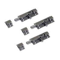 3x stuks profielgrendel / rolschuiven / heksluitingen messing verchroomd 6,6 x 2,5 cm