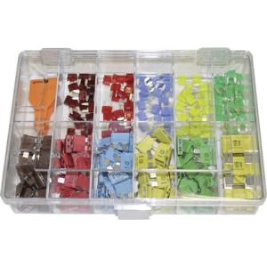 Kunzer FK SET 256 Standaard platte zekering, Platte minizekering, Platte maxizekering 7.5 A, 10 A, 15 A, 20 A, 30 A Bruin, Rood, Blauw, Geel, Groen 1 set(s)