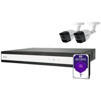 ABUS Performance Line TVVR33622T Analoog, AHD Bewakingscameraset 6-kanaals Met 2 cameras 1920 x 1080 Pixel 1 TB