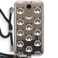It's a Purrr Case: LG K10 (2017) Transparant Hoesje met koord