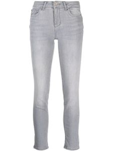 LIU JO logo-patch skinny jeans - Gris