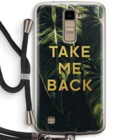 Take me back: LG K10 (2016) Transparant Hoesje met koord