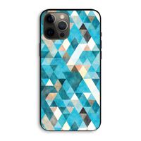 Gekleurde driehoekjes blauw: iPhone 12 Pro Max Biologisch afbreekbaar hoesje