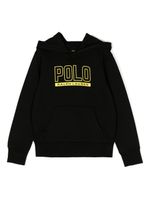 POLO RALPH LAUREN KIDS hoodie en jersey à logo imprimé - Noir - thumbnail