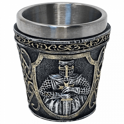 Shotglas met Ridder en Zwaard Handgeschilderd (6,5 cm)
