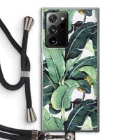 Bananenbladeren: Samsung Galaxy Note 20 Ultra / Note 20 Ultra 5G Transparant Hoesje met koord