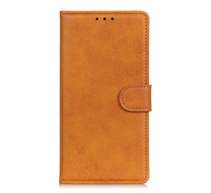 Casecentive Leren Wallet case met sluiting iPhone 13 Pro tan