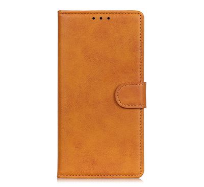 Casecentive Leren Wallet case met sluiting iPhone 13 Pro tan
