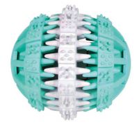 TRIXIE DENTA FUN NATUURRUBBER BAL MET MUNTSMAAK 7X7X7 CM 3 ST