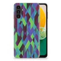 Samsung Galaxy A13 | A04s | TPU Hoesje | Abstract Green Blue