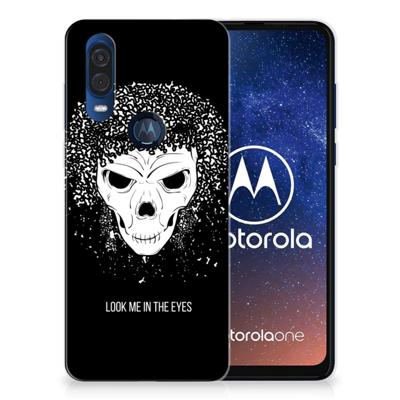 Silicone Back Case Motorola One Vision Skull Hair Silicone Back Case Motorola One Vision Skull Hair