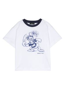 Monnalisa t-shirt à imprimé Donald Duck - Blanc