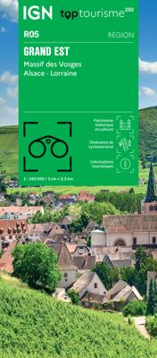Wegenkaart - landkaart 05 TOP 250 Grand Est - Massif des Vosges - Alsace - Lorraine | IGN - Institut Géographique National
