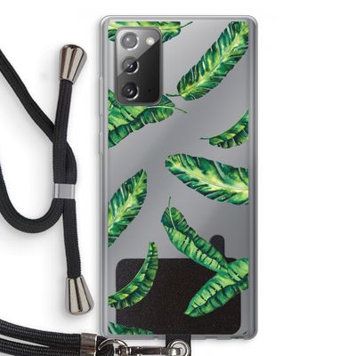 Lange bladeren: Samsung Galaxy Note 20 / Note 20 5G Transparant Hoesje met koord