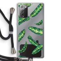 Lange bladeren: Samsung Galaxy Note 20 / Note 20 5G Transparant Hoesje met koord