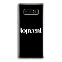 Topvent Zwart: Samsung Galaxy Note 8 Transparant Hoesje