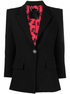 Philipp Plein blazer cintré à simple boutonnage - Noir