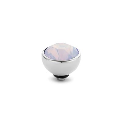 Melano Twisted Basic CZ Steentje Milk Pink | Zilver