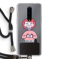 Hartje: OnePlus 8 Transparant Hoesje met koord Hartje: OnePlus 8 Transparant Hoesje met koord