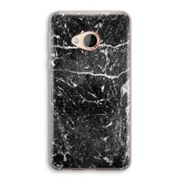 Zwart marmer: HTC U Play Transparant Hoesje
