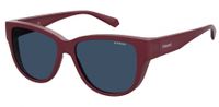 Polaroid zonnebril 9013/S cat. 3 vierkant polycarbonaat bordeaux - thumbnail