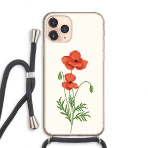 Red poppy: iPhone 11 Pro Max Transparant Hoesje met koord