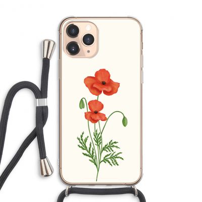 Red poppy: iPhone 11 Pro Max Transparant Hoesje met koord