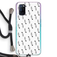 Pluimen: Oppo A72 Transparant Hoesje met koord Pluimen: Oppo A72 Transparant Hoesje met koord
