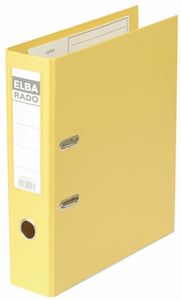 Elba Rado Plast ordner, geel, rug van 5 cm