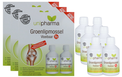 Unipharma Groenlipmossel Vloeibaar Duo-verpakking Unipharma Groenlipmossel Vloeibaar Duo-verpakking
