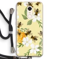 No flowers without bees: Xiaomi Redmi 5 Transparant Hoesje met koord