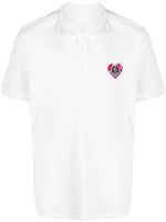 Moncler logo-embroidered cotton polo shirt - Blanc - thumbnail