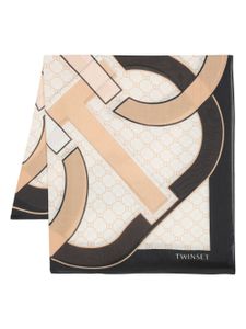 TWINSET foulard à motif monogrammé - Noir