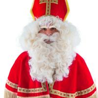 Sinterklaas verkleed set - wenkbrauwen yakhaar - baard/pruik/snor - Goed Heiligman