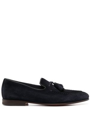 Santoni mocassins à glands - Bleu