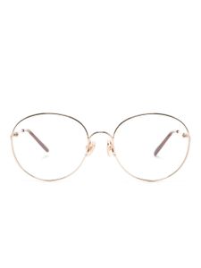 Chloé Eyewear metal oversize-frame glasses - Or