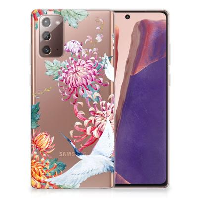 Samsung Note 20 | TPU Hoesje | Bird Flowers