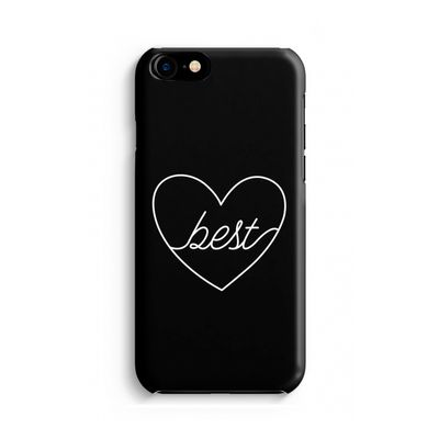 Best heart black: Volledig geprint iPhone SE 2020 Hoesje