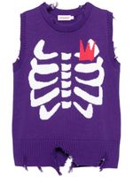 Charles Jeffrey Loverboy pull sans manches en maille intarsia - Violet - thumbnail