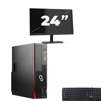 Fujitsu Esprimo D757 SFF - Intel Core i5-6e Generatie - 8GB RAM - 256GB SSD - Windows 11 + 1x 24 inch Monitor