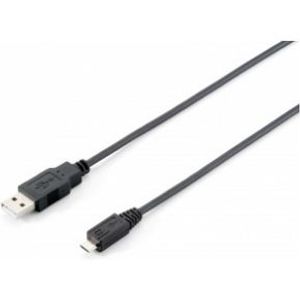 Equip 128594 USB-kabel 1 m USB 2.0 USB A Micro-USB B Zwart