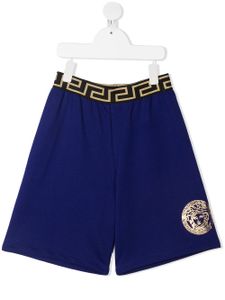 Versace Kids short à logo Medusa - Bleu