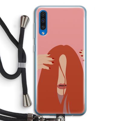 Woke up like this: Samsung Galaxy A50 Transparant Hoesje met koord