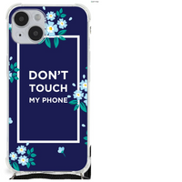 iPhone 14 Plus Anti Shock Case Flowers Blue DTMP - thumbnail